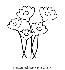 Isolated flowers ornament design vector illustration