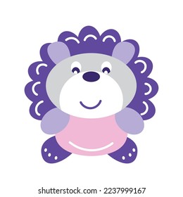 Isolated fluffy hedgehog doll toy icon Vector