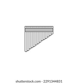 Isolated flute musical instrument icon Flat design Vector