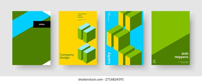 Design de panfleto isolado. Disposição Do Folheto Geométrico. Modelo de Apresentação do Creative Business. Faixa. Capa de Livro. Cartaz. Relatório. Histórico. Identidade da marca. Publicidade. Panfleto. Folheto informativo. Portfólio