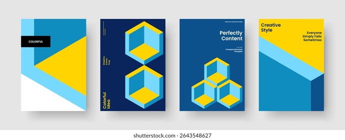 Design de panfleto isolado. Layout de cartaz geométrico. Modelo de Apresentação Comercial Moderno. Relatório. Histórico. Brochura. Faixa. Capa de Livro. Folheto informativo. Panfleto. Diário. Carteira. Publicidade