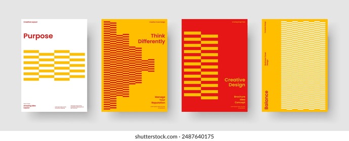 Isoliertes Flyer-Design. In: Modern Book Cover Vorlage. Geometrisches Banner-Layout. Poster. Broschüre. Bericht. Hintergrund. Geschäftspräsentation. Katalog. Werbung. Merkblatt. Newsletter. Portfolio