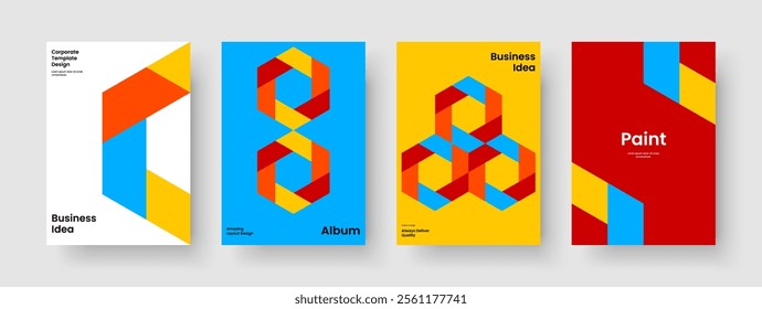 Isolated Flyer Layout. Abstract Report Template. Geometric Brochure Design. Background. Poster. Book Cover. Banner. Business Presentation. Handbill. Portfolio. Catalog. Magazine. Journal
