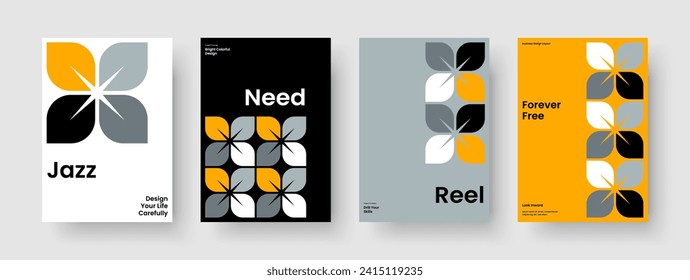 Isolated Flyer Layout. Creative Book Cover Design. Geometric Poster Template. Background. Report. Business Presentation. Banner. Brochure. Notebook. Brand Identity. Pamphlet. Advertising. Leaflet