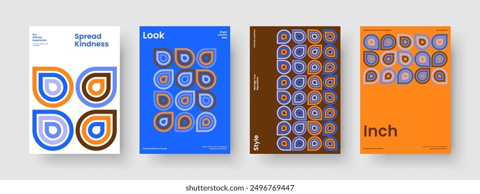 Einzel-Flyer-Layout. Vorlage für kreative Broschüre. Geometrisches Hintergrunddesign. Buchumschlag. Geschäftspräsentation. Banner. Bericht. Poster. Broschüre. Werbung. Katalog. Notebook. Markenidentität