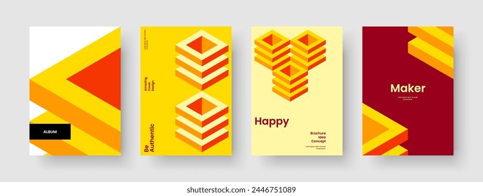 Diseño de folleto aislado. Plantilla de presentación empresarial creativa. Diseño de fondo geométrico. Folleto. Informe. Anuncio. Cartel. Portada del libro. Handbill. Cuaderno. Revista. Publicidad. Prospecto