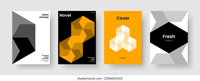 Diseño de volante aislado. Plantilla de presentación de negocios creativos. Diseño de fondo geométrico. Folleto. Informe. Cartel. Portada de libro. Anuncio. Revista. Publicidad. Panfleto. Folleto. Identidad de marca