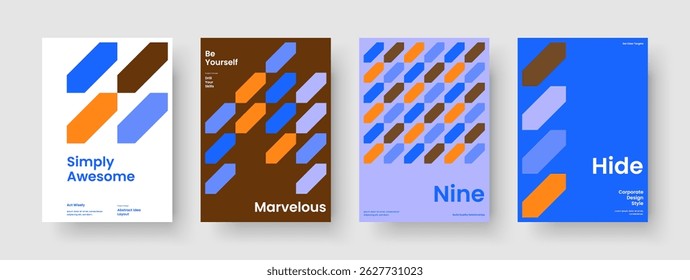 Isolated Flyer Layout. Geometric Background Design. Creative Report Template. Banner. Book Cover. Poster. Business Presentation. Brochure. Handbill. Portfolio. Magazine. Newsletter. Leaflet