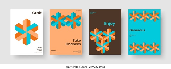 Isolated Flyer Layout. Geometric Book Cover Template. Creative Report Design. Banner. Poster. Background. Business Presentation. Brochure. Journal. Notebook. Catalog. Brand Identity. Leaflet