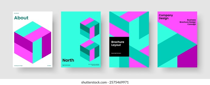 Isolated Flyer Layout. Geometric Report Design. Creative Poster Template. Background. Banner. Business Presentation. Book Cover. Brochure. Leaflet. Catalog. Newsletter. Notebook. Brand Identity