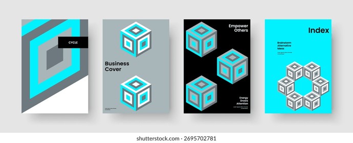 Modelo de Panfleto Isolado. Layout de folheto abstrato. Design Geométrico de Apresentação de Negócios. Relatório. Faixa. Cartaz. Capa de Livro. Histórico. Publicidade. Carteira. Notebook. Boletim informativo. Folheto