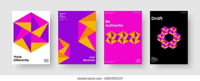 Isolated Flyer Template. Creative Book Cover Design. Geometric Poster Layout. Report. Business Presentation. Background. Brochure. Banner. Portfolio. Brand Identity. Notebook. Advertising. Leaflet