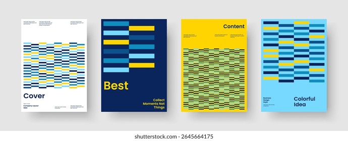 Modelo de Panfleto Isolado. Layout de cartaz criativo. Design de banner geométrico. Apresentação de negócios. Capa de Livro. Relatório. Histórico. Brochura. Diário. Identidade da marca. Publicidade. Panfleto. Bloco de Anotações