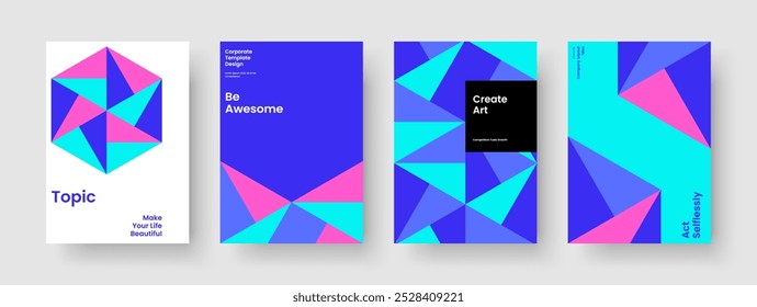 Isolated Flyer Template. Creative Report Design. Geometric Business Presentation Layout. Background. Brochure. Banner. Poster. Book Cover. Newsletter. Brand Identity. Catalog. Magazine. Journal