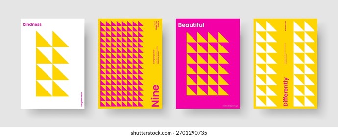 Plantilla de volante aislado. Diseño geométrico de la cubierta del libro. Diseño de fondo moderno. Anuncio. Folleto. Informe. Cartel. Presentación de Negocios. Boletín informativo. Panfleto. Cuaderno. Publicidad. Folleto