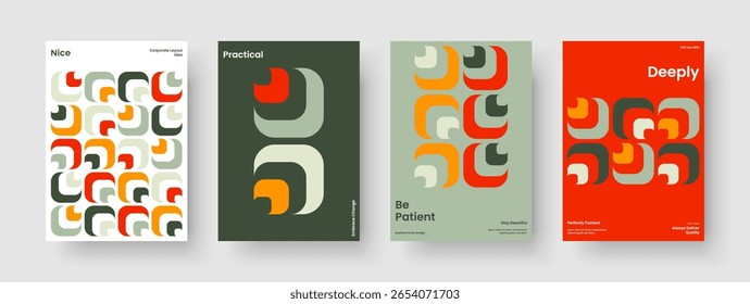 Modelo de Panfleto Isolado. Layout de banner moderno. Design de Brochura Geométrica. Capa de Livro. Histórico. Relatório. Apresentação de negócios. Cartaz. Folheto informativo. Panfleto. Identidade da marca. Publicidade. Bloco de Anotações