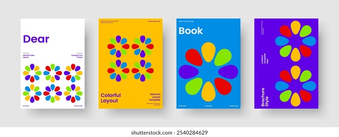Modelo de Panfleto Isolado. Design de folheto moderno. Layout De Relatório Geométrico. Apresentação de negócios. Histórico. Faixa. Capa de Livro. Cartaz. Catálogo. Identidade da marca. Carteira. Publicidade. Folheto