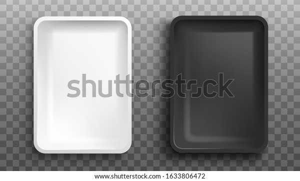 Download Isolated Foam Tray Food Container Mockup Stock Vector Royalty Free 1633806472