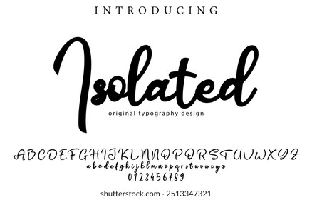 Isolated Font Stylish brush painted an uppercase vector letters, alphabet, typeface