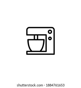 Isolated food mixer icon vector outline black color.