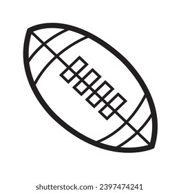 Isolated football ball icon Flat design Vector illustration