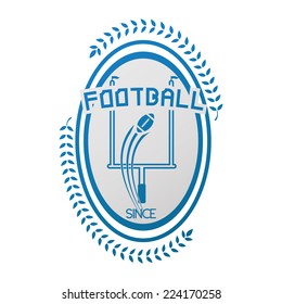 an isolated football emblem on a white background