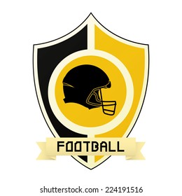 an isolated football emblem on a white background