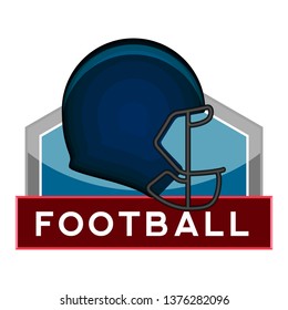Isolated football emblem with text. Vector illustration design