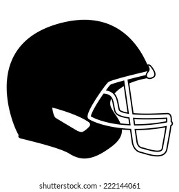 an isolated football helm on a white background