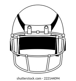 an isolated football helm on a white background