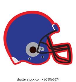 Isolated football helmet on a white background, Vector illustration