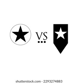 Isolated football v s v-s icon. Editable stroke and color. EPS vector file