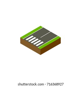 Isolated Footer Isometric. Footpassenger Vector Element Can Be Used For Footer, Footpassenger, Road Design Concept.