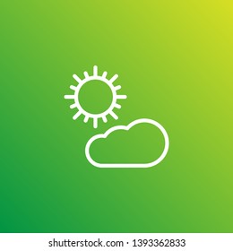 Isolated forecast icon line symbol on clean background. Vector weather element in trendy style.