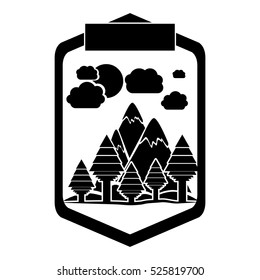 Isolated forest and mountain design