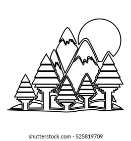 Isolated forest and mountain design