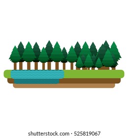Isolated forest and river design