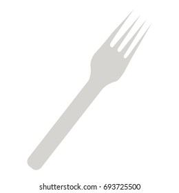 Isolated fork icon on a white bckground, vector illustration