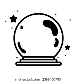 Isolated fortune teller ball icon Vector