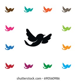 Isolated Fowl Icon. Sparrow Vector Element Can Be Used For Sparrow, Bird, Fowl Design Concept.