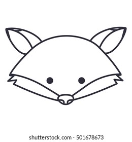 Isolated fox cartoon design