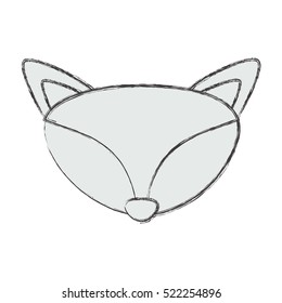 Isolated fox cartoon design