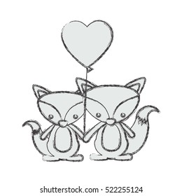 Isolated fox cartoon design