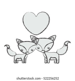 Isolated fox cartoon design