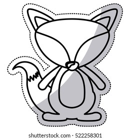 Isolated fox cartoon design