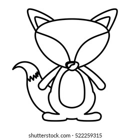 Isolated fox cartoon design