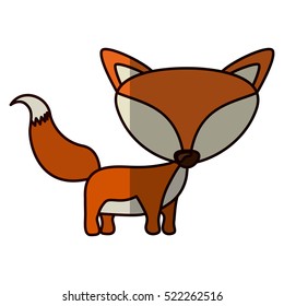 Isolated fox cartoon design