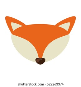 Isolated fox cartoon design