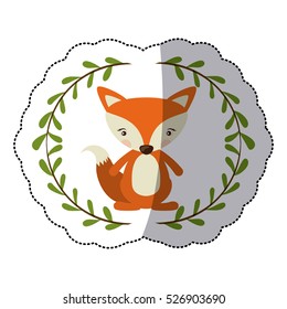 Isolated fox cartoon design