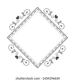 Isolated frame and decoration design